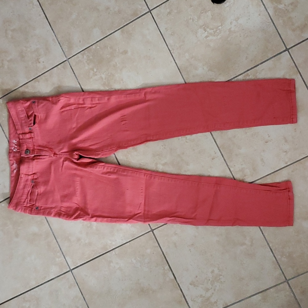 The Limited Denim Red Skinny Jeans sz 2